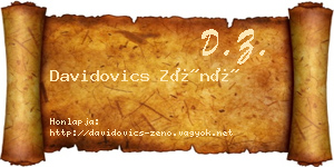 Davidovics Zénó névjegykártya